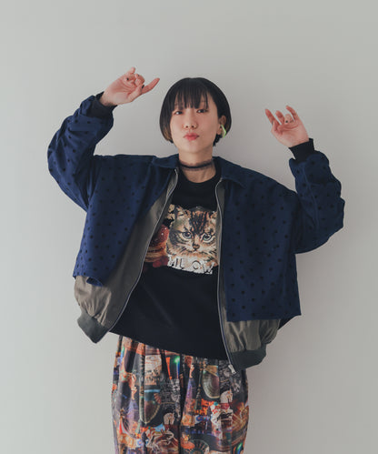 コラージュねこトレーナー ladies    [352-0706-2]