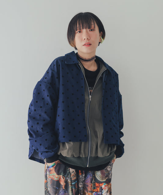 フロッキードットストームフラップジャケット  ladies    [352-0502-2]