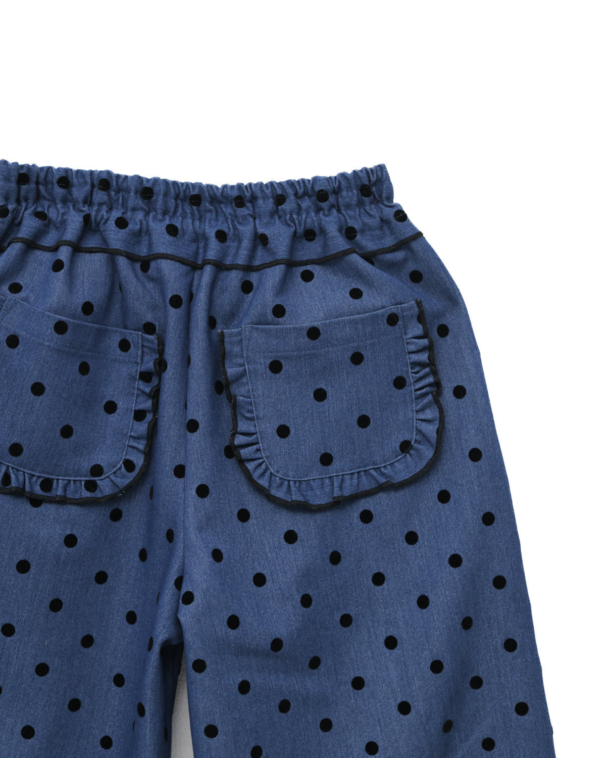 フロッキードットフリルワイドパンツ     [352-0903-1]