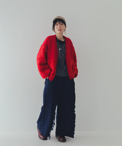 もこもこニットカーディガン  ladies   [352-0505-2]