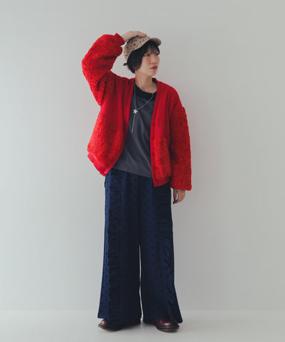 もこもこニットカーディガン  ladies   [352-0505-2]