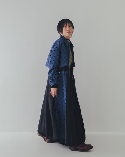 フロッキードットzipperジャケットワンピース  ladies  [352-0102-2]