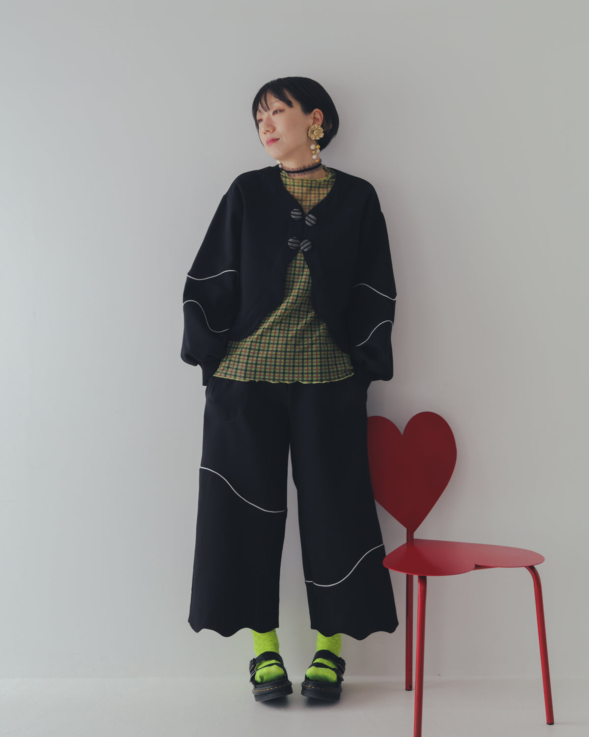 waveラインボンディングパンツ  ladies  [352-0904-2]