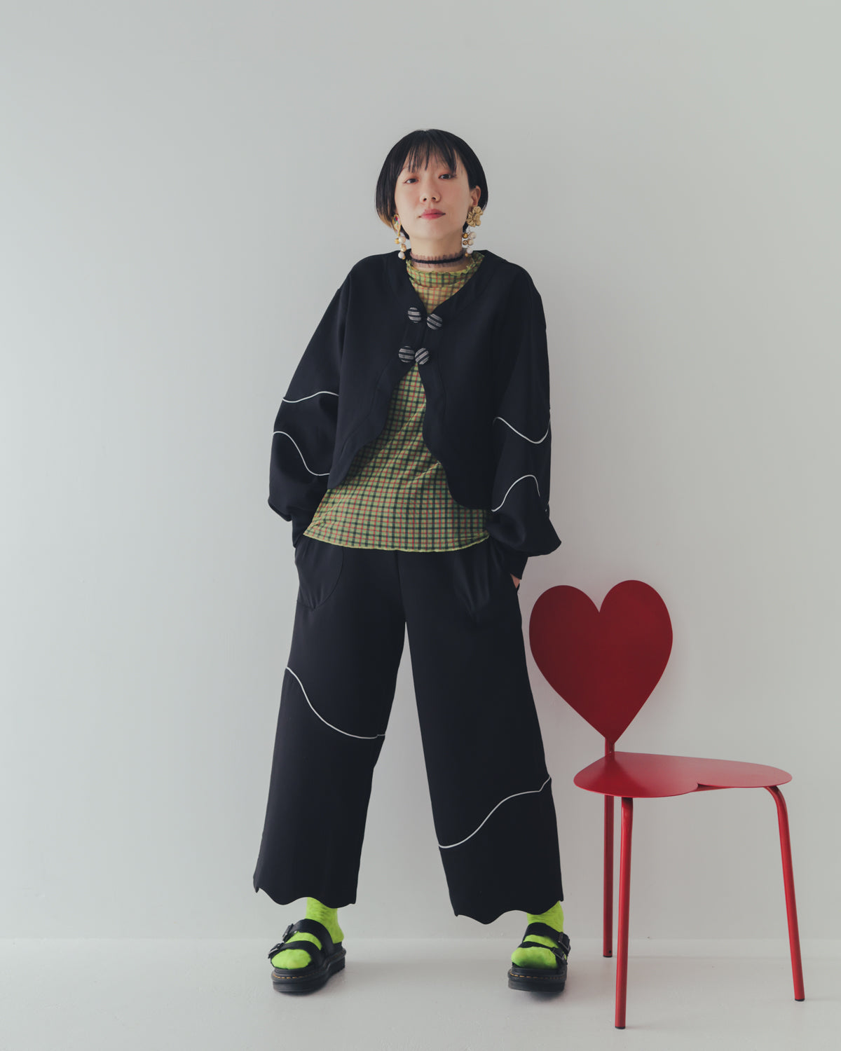 waveラインボンディングパンツ  ladies  [352-0904-2]