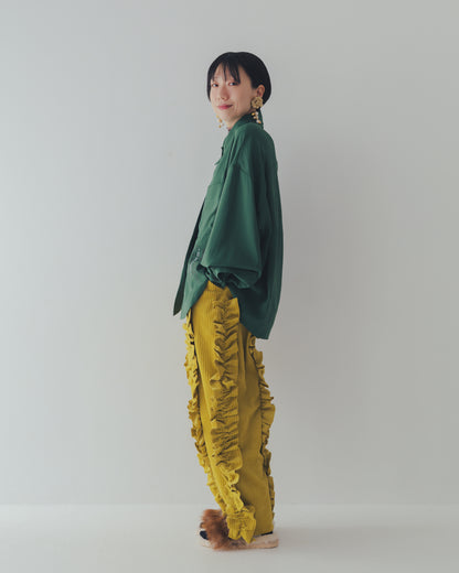 コーデュロイアシメフリルパンツ ladies   [352-0909-2]