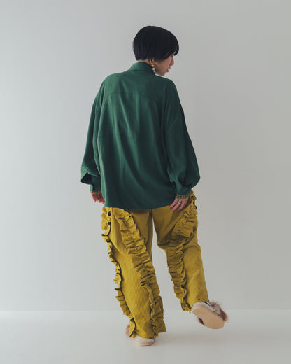 コーデュロイアシメフリルパンツ ladies   [352-0909-2]