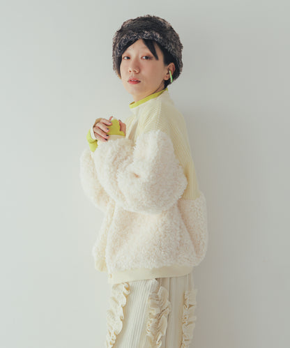 もこもこニットカーディガン  ladies   [352-0505-2]