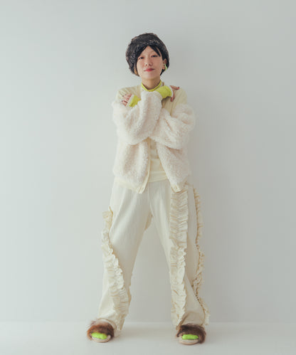 コーデュロイアシメフリルパンツ ladies   [352-0909-2]