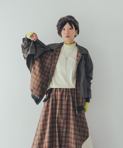 配色フィンガーハイネックtee  ladies   [352-1403-2]