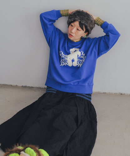チェック柄シアーカットソー  ladies  [352-1401-2]