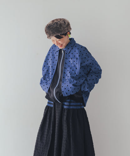 フロッキードットストームフラップジャケット  ladies    [352-0502-2]