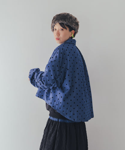 フロッキードットストームフラップジャケット  ladies    [352-0502-2]