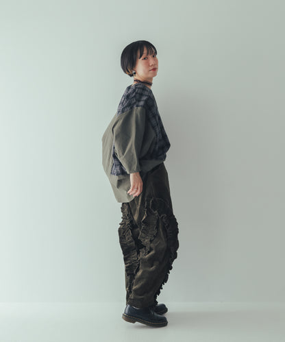 コーデュロイアシメフリルパンツ ladies   [352-0909-2]