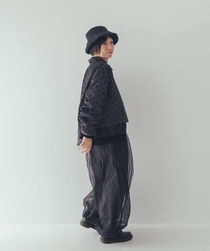 フロッキードットストームフラップジャケット  ladies    [352-0502-2]