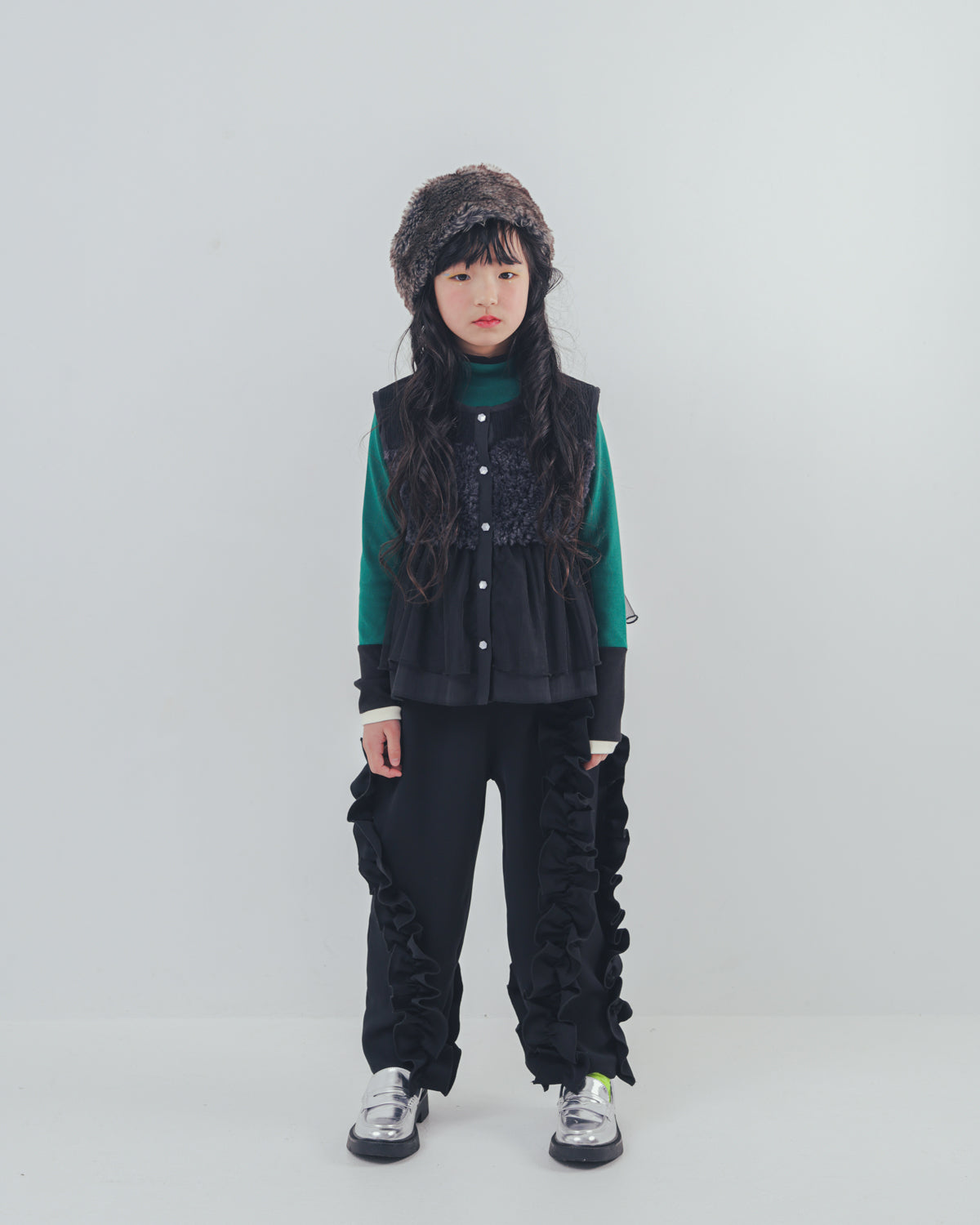 配色フィンガーハイネックtee     [352-1403-1]
