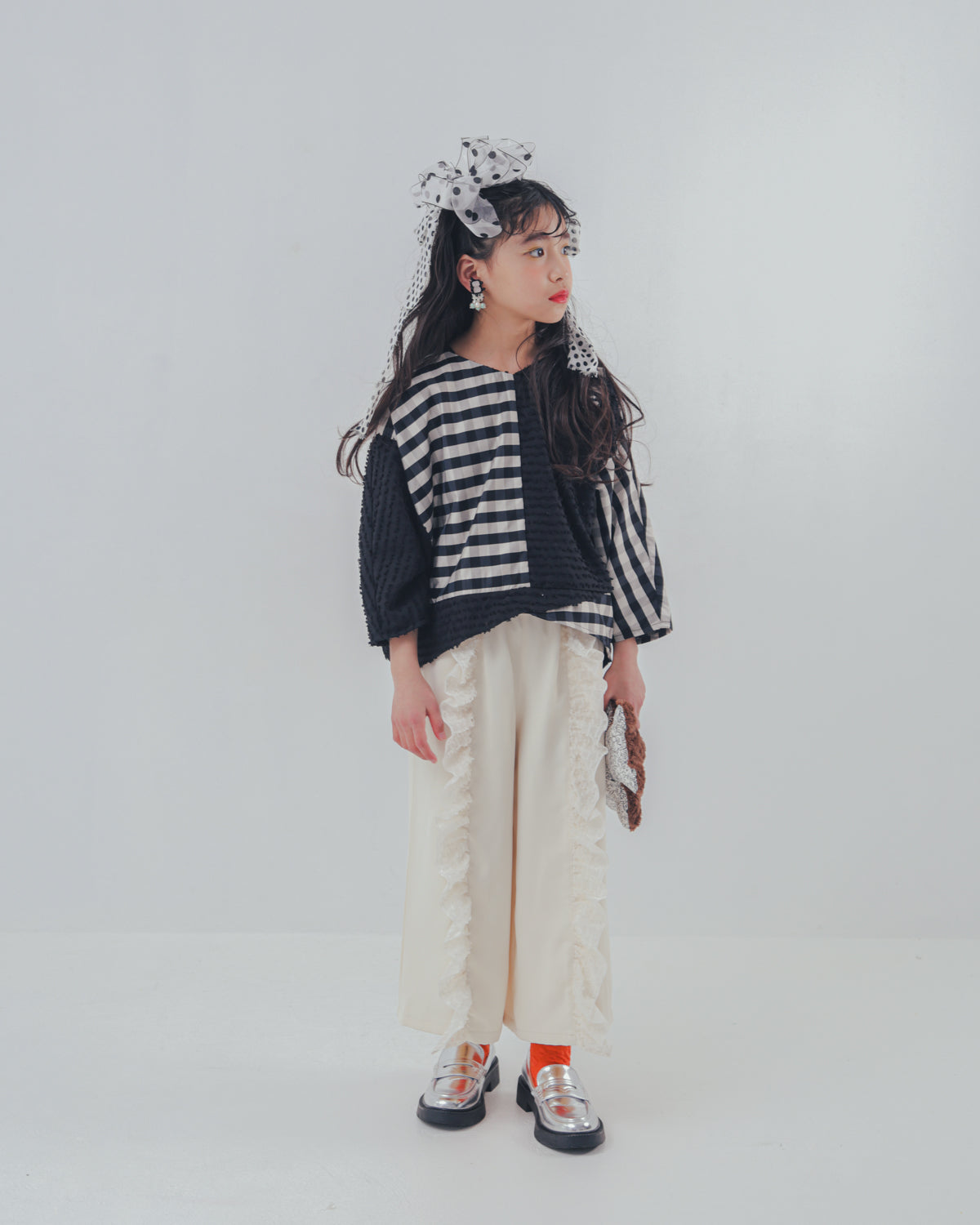 フリンジフリルワイドパンツ    [352-0902-1]