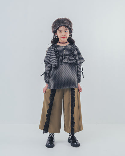 フリンジフリルワイドパンツ    [352-0902-1]