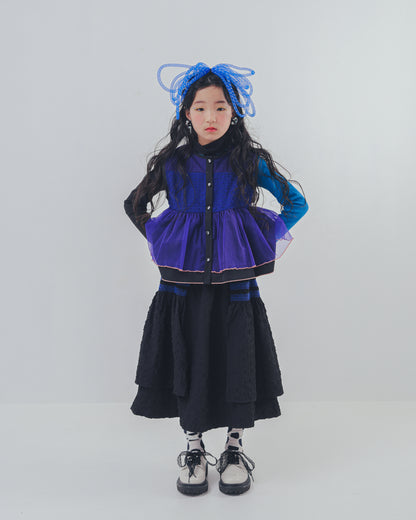 シャーリングデザインスカート   [352-1104-1]