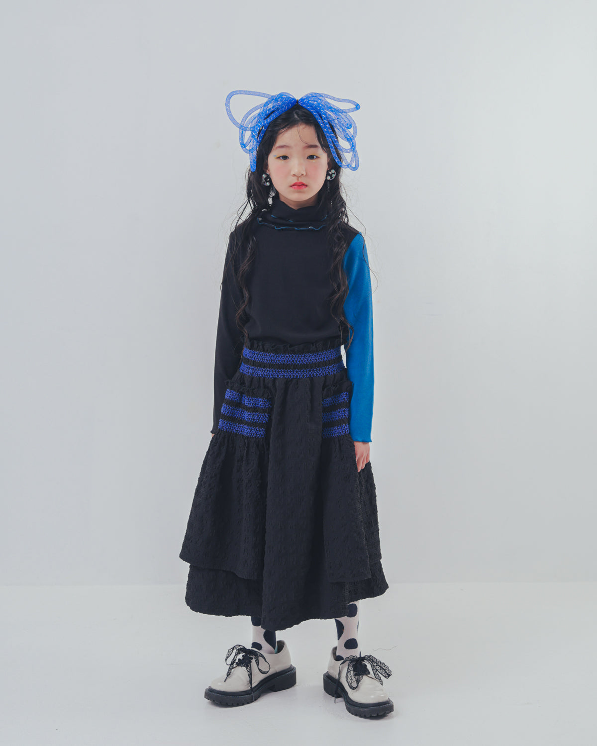 シャーリングデザインスカート   [352-1104-1]