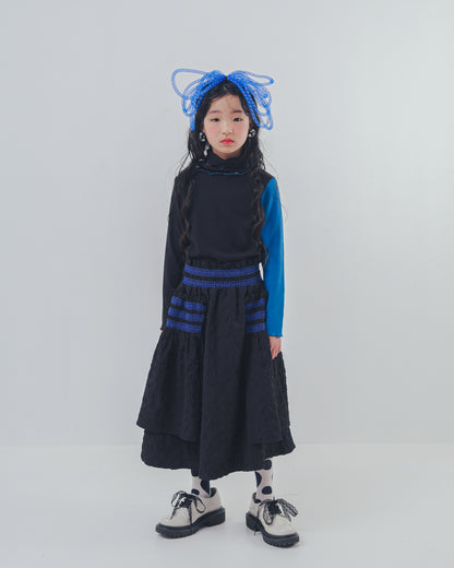 シャーリングデザインスカート   [352-1104-1]