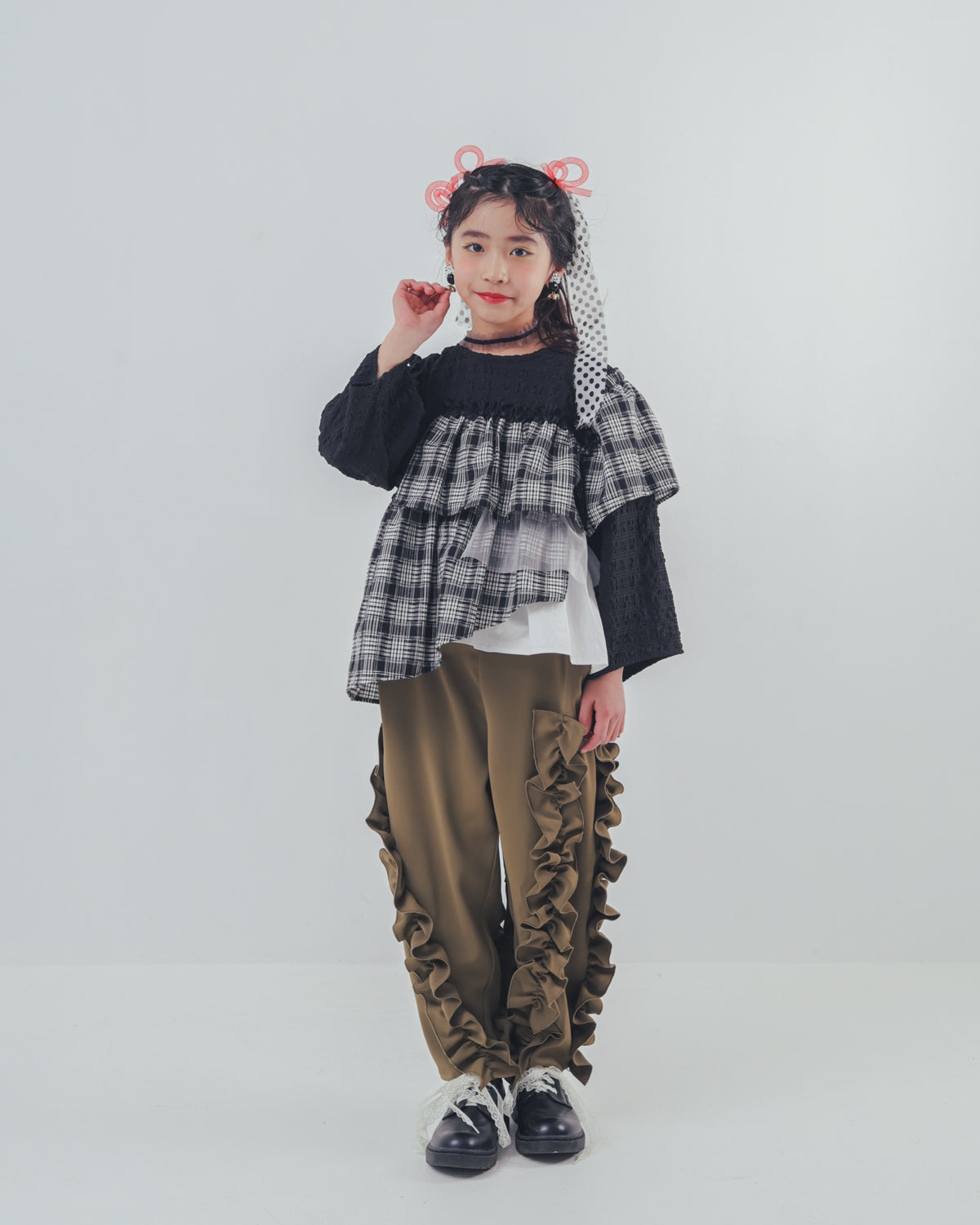 アシメフリルパンツ     [352-0907-1]