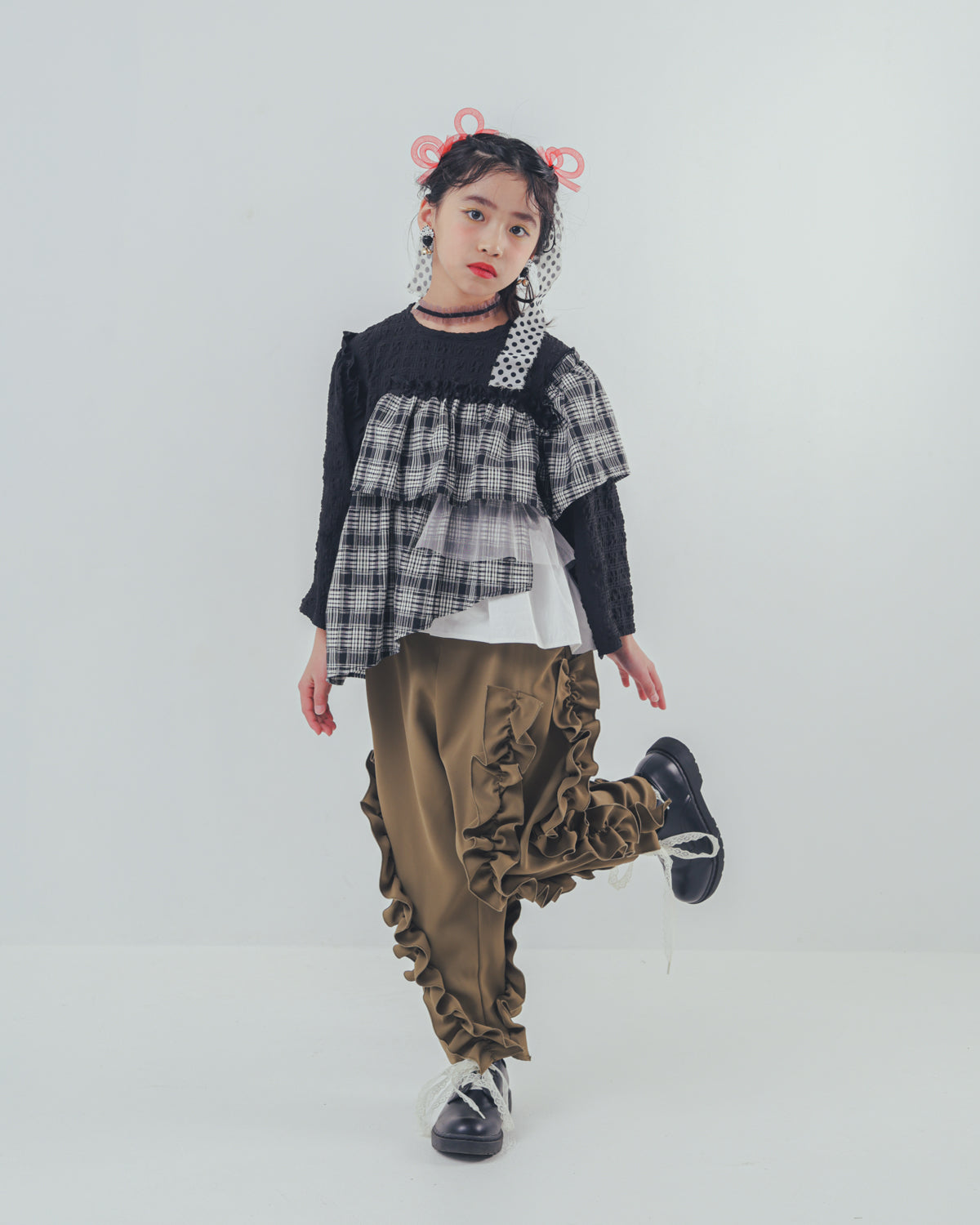 アシメフリルパンツ     [352-0907-1]