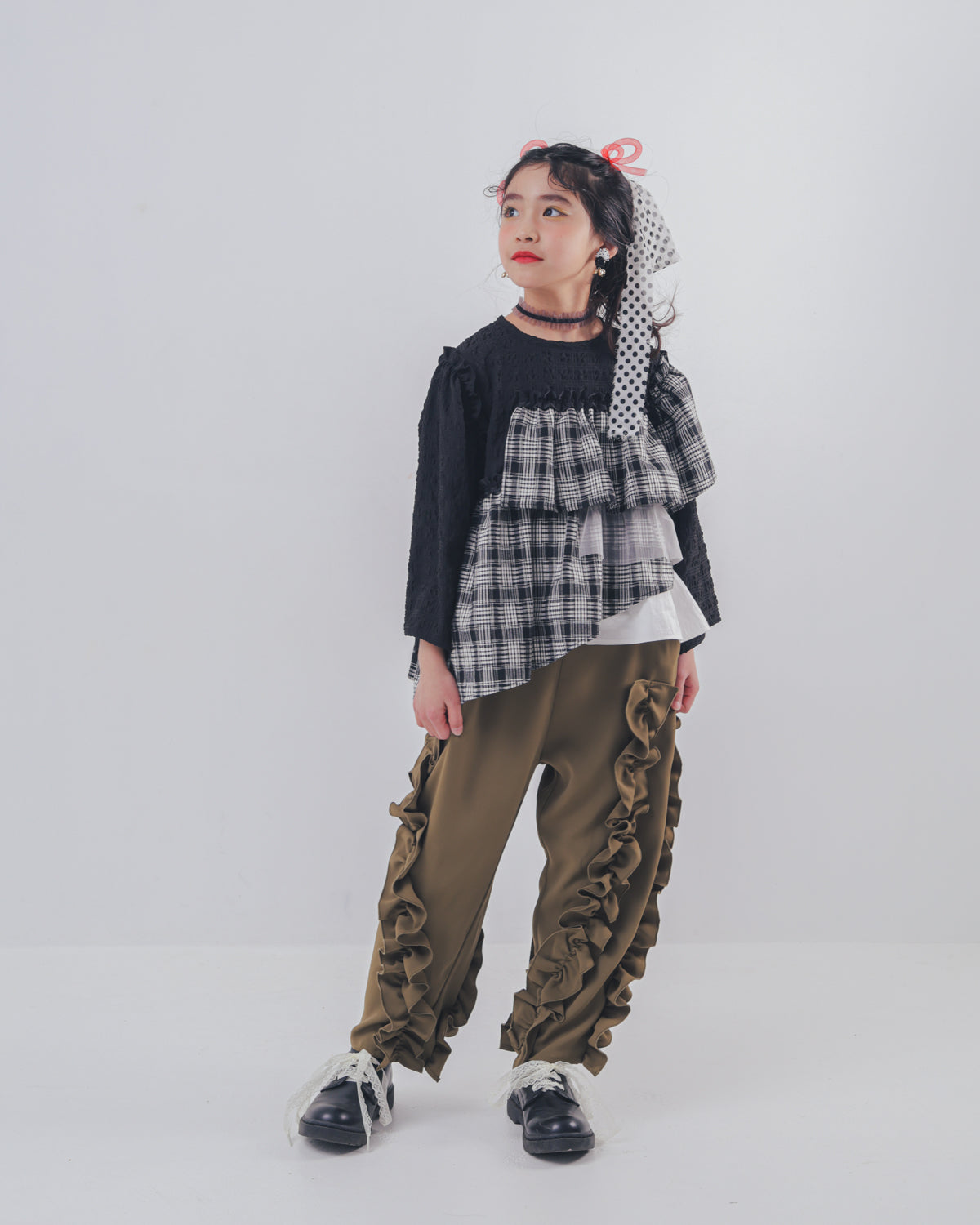 アシメフリルパンツ     [352-0907-1]