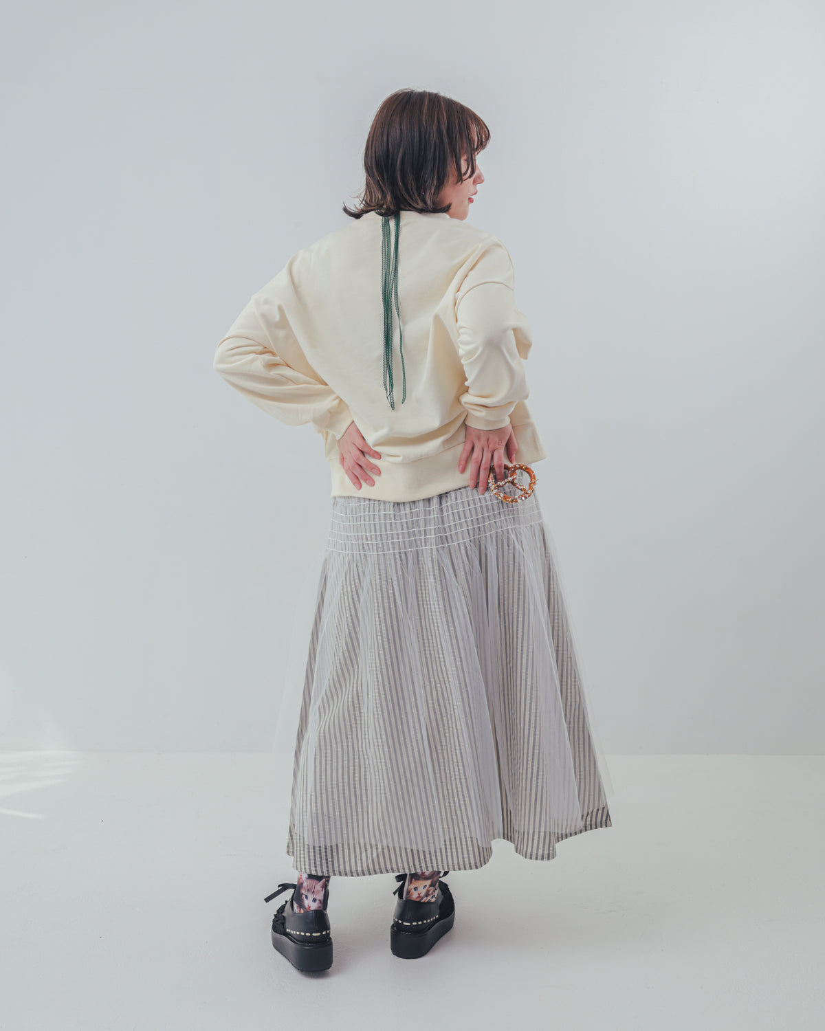 コラージュねこトレーナー ladies    [352-0706-2]