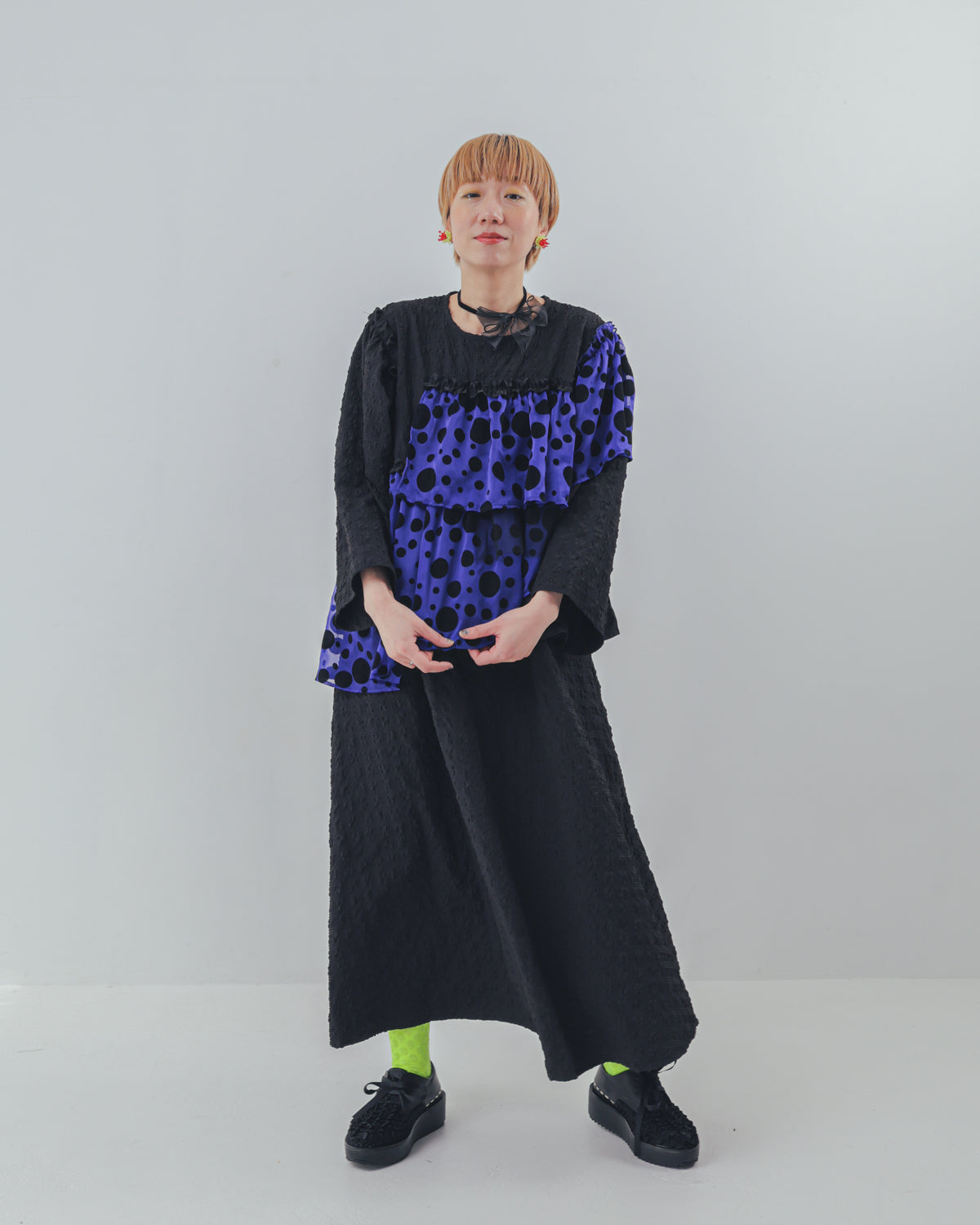 シャワードットレイヤードワンピース  ladies [352-0105-2]