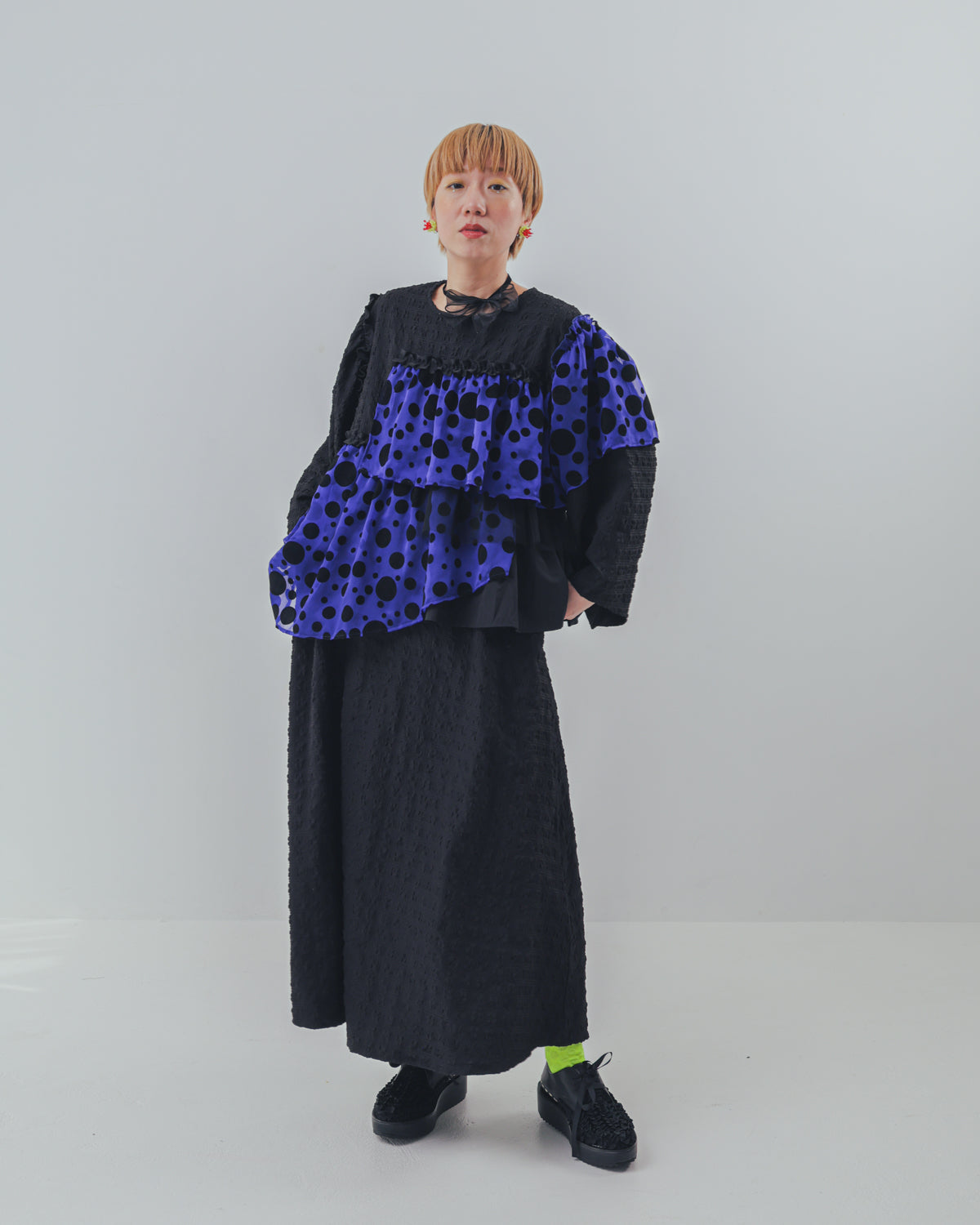 シャワードットレイヤードワンピース  ladies [352-0105-2]