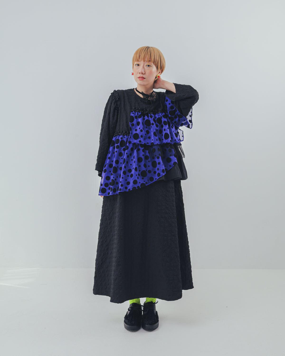 シャワードットレイヤードワンピース  ladies [352-0105-2]
