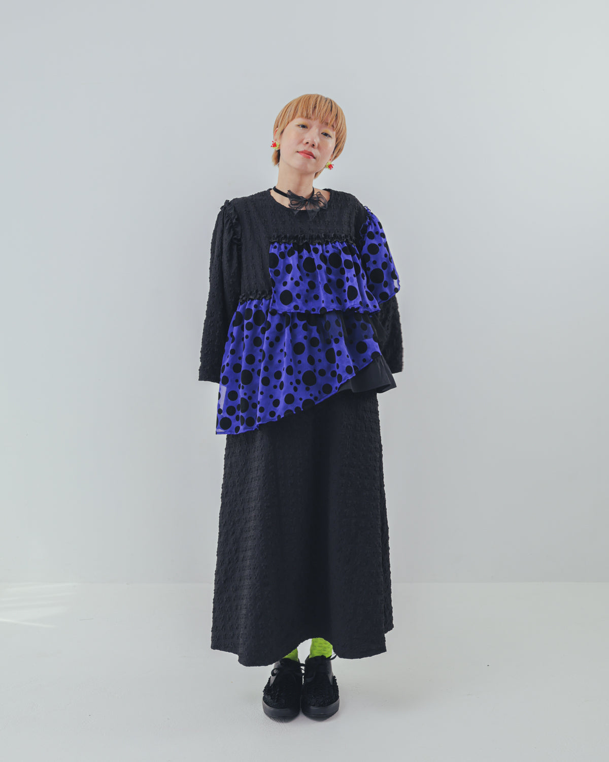 シャワードットレイヤードワンピース  ladies [352-0105-2]