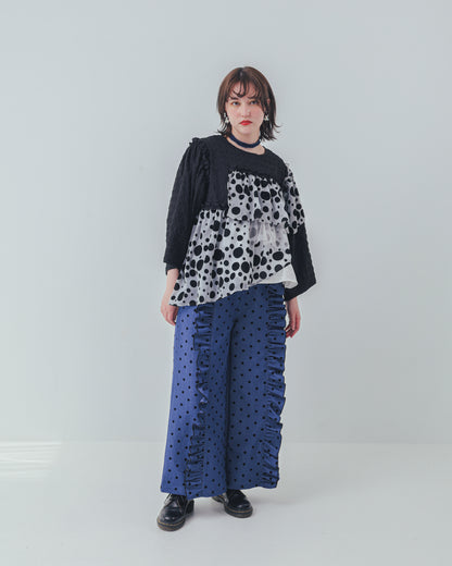 シャワードットレイヤードブラウス  ladies  [352-0604-2]