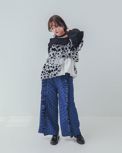 シャワードットレイヤードブラウス  ladies  [352-0604-2]
