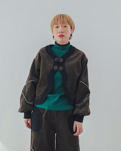 配色フィンガーハイネックtee  ladies   [352-1403-2]