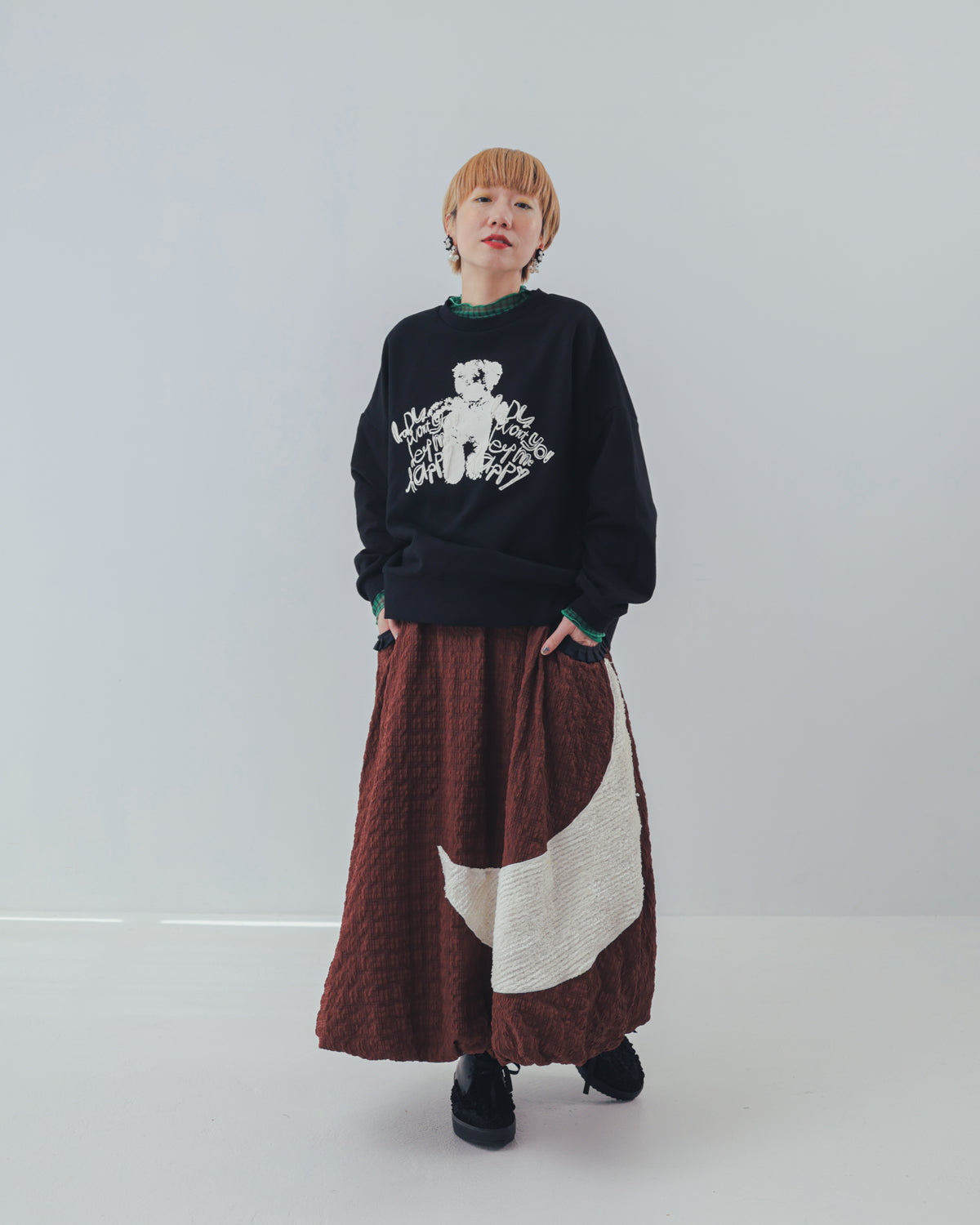 ぷっくりwriter bearトレーナー ladies [352-0707-2]