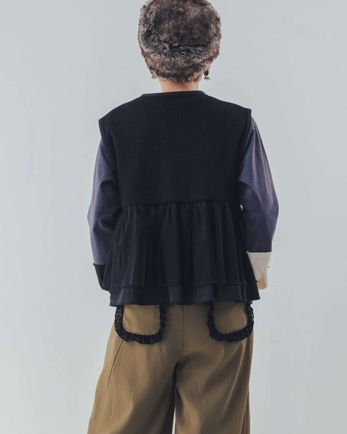 フリンジフリルワイドパンツ ladies   [352-0902-2]