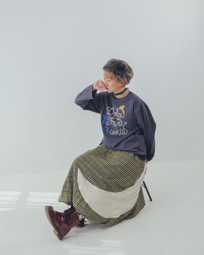 チェックmoonシャギーバルーンスカート ladies  [352-1101-2]