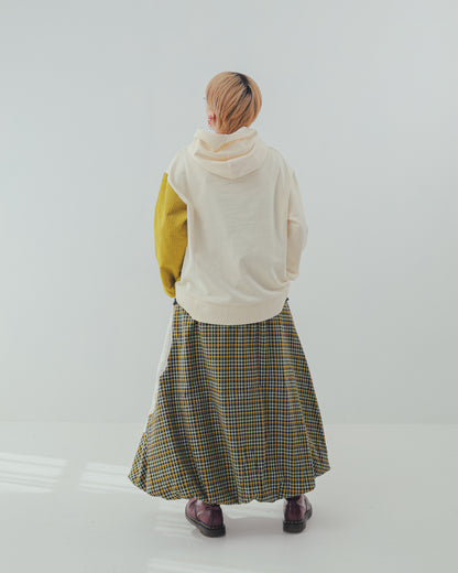 チェックmoonシャギーバルーンスカート ladies  [352-1101-2]