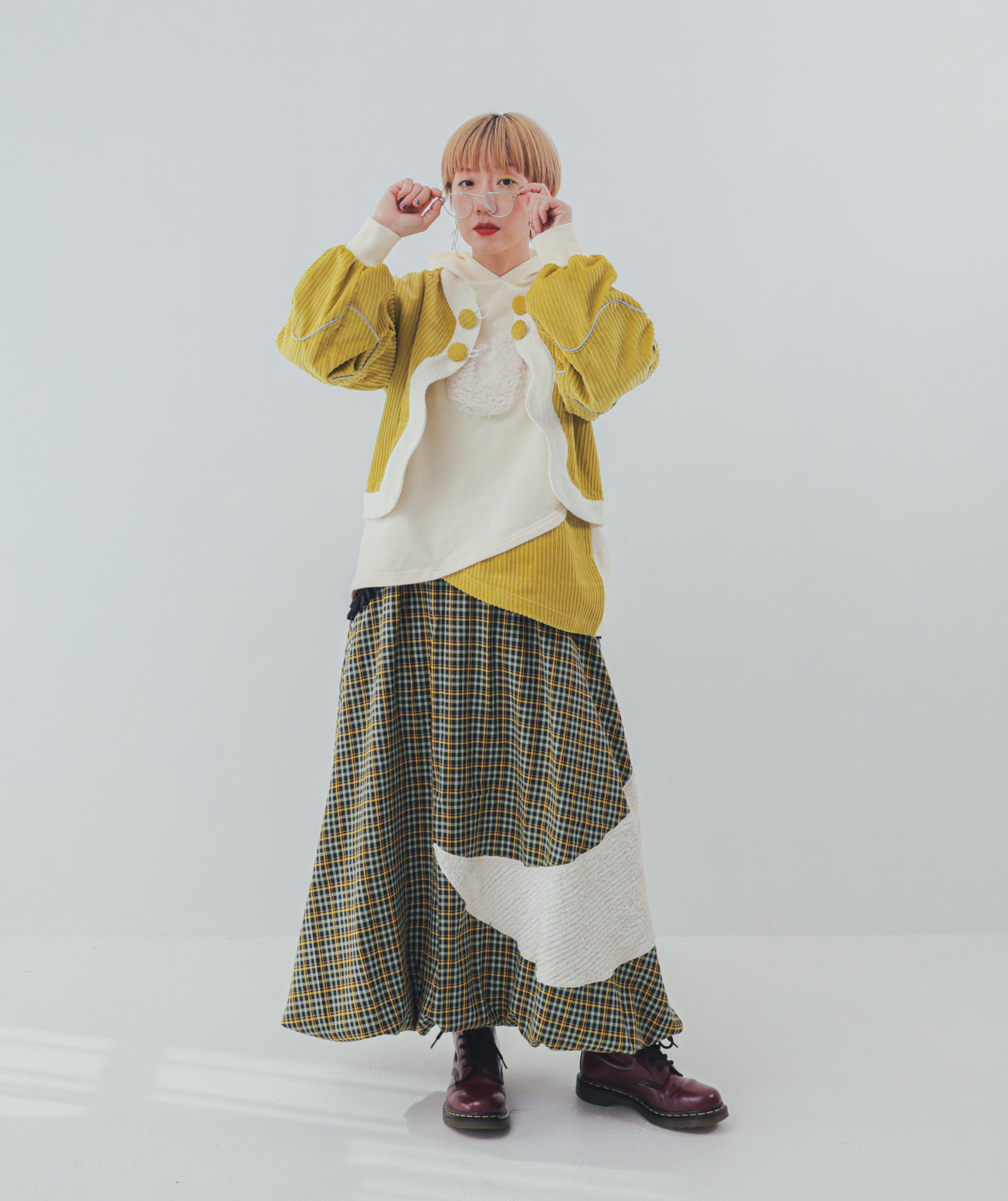 waveラインコーデュロイボレロ   ladies  [352-0504-2]