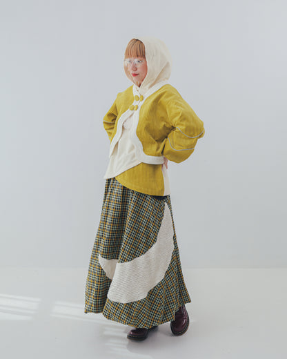 チェックmoonシャギーバルーンスカート ladies  [352-1101-2]