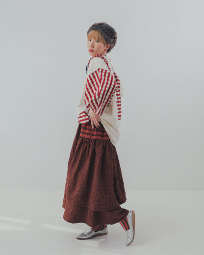 シャーリングデザインスカート ladies [352-1104-2]