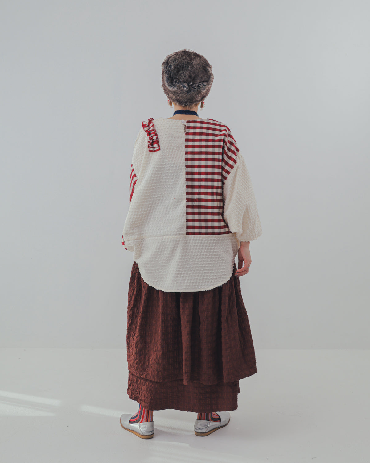 シャーリングデザインスカート ladies [352-1104-2]