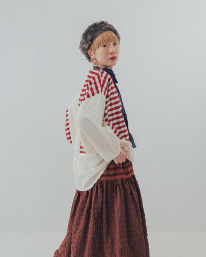 シャーリングデザインスカート ladies [352-1104-2]