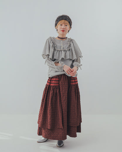 シャーリングデザインスカート ladies [352-1104-2]
