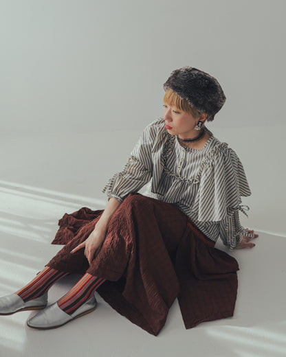 シャーリングデザインスカート ladies [352-1104-2]