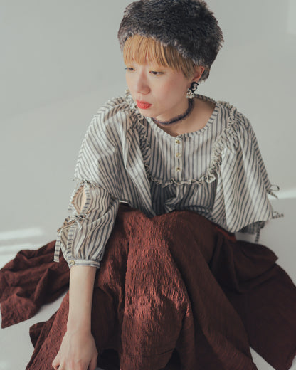 シャーリングデザインスカート ladies [352-1104-2]