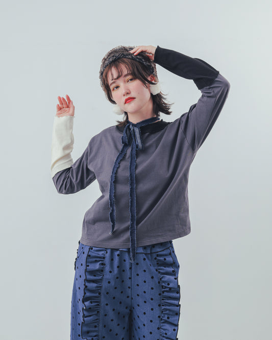 カラフルスリーブtee  ladies  [352-1404-2]
