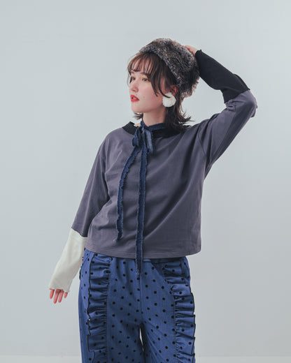 カラフルスリーブtee  ladies  [352-1404-2]