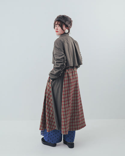 チェックzipperジャケットワンピース   ladies [352-0101-2]